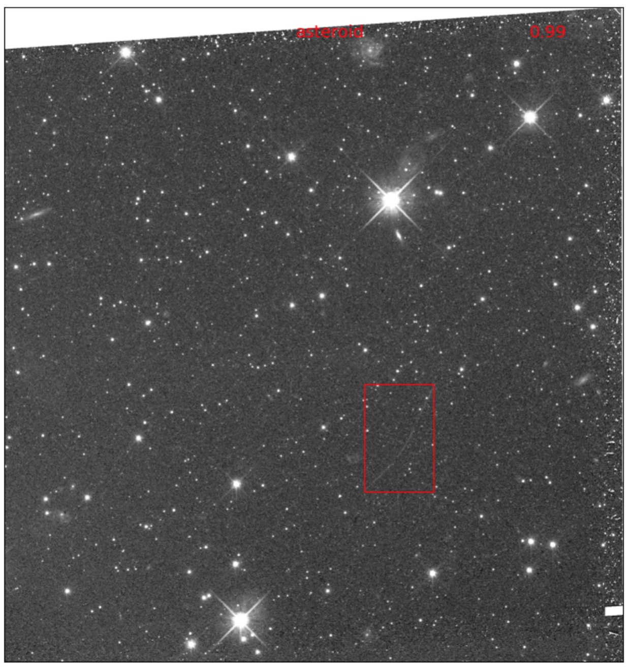 Finding asteroid trails in HST data with AutoML